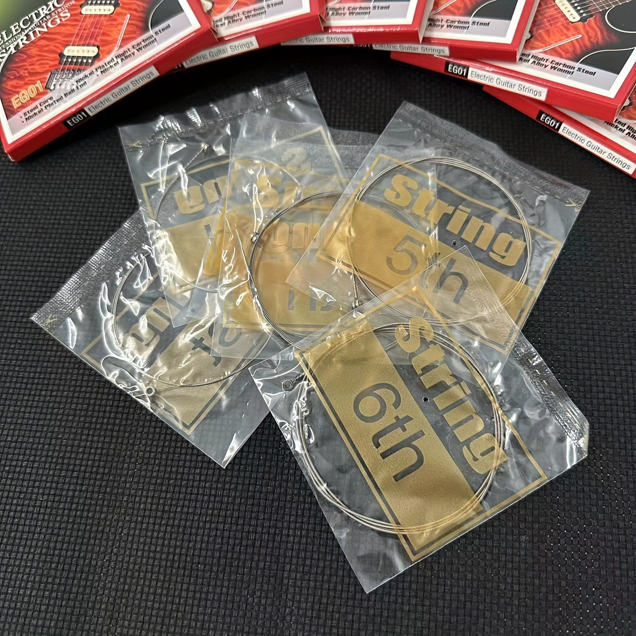 Juego de cuerdas para guitarra eléctrica de aleación de acero niquelado con núcleo enrollado de 6 cuerdas
