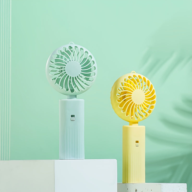 Мини-вентилятор на батарейках, ультра тихий, портативный настольный вентилятор с регулируемой скоростью, компактный для путешествий и кемпинга