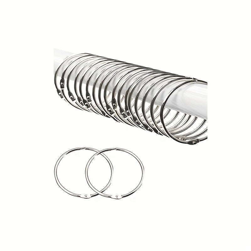 Set of 12 Open Ring Window Curtain Hardware Tulle Sheer Home Decor