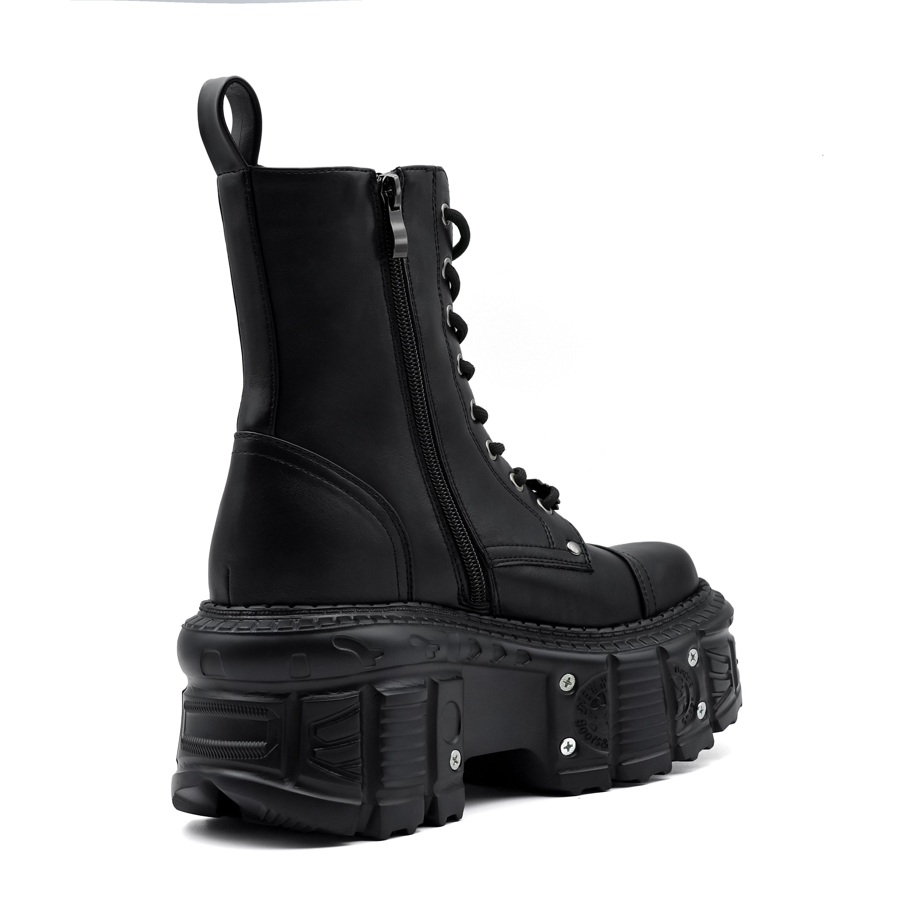 Женские панк-ботинки на платформе с закрытым голенищем, на шнуровке, круглым носком, однотонные, стиль Y2K