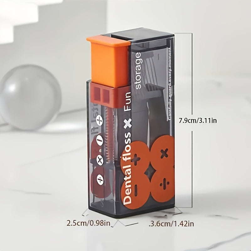 Portable Automatic Dental Flosser with 10 Pre-Cut Strings, Compact Travel Case