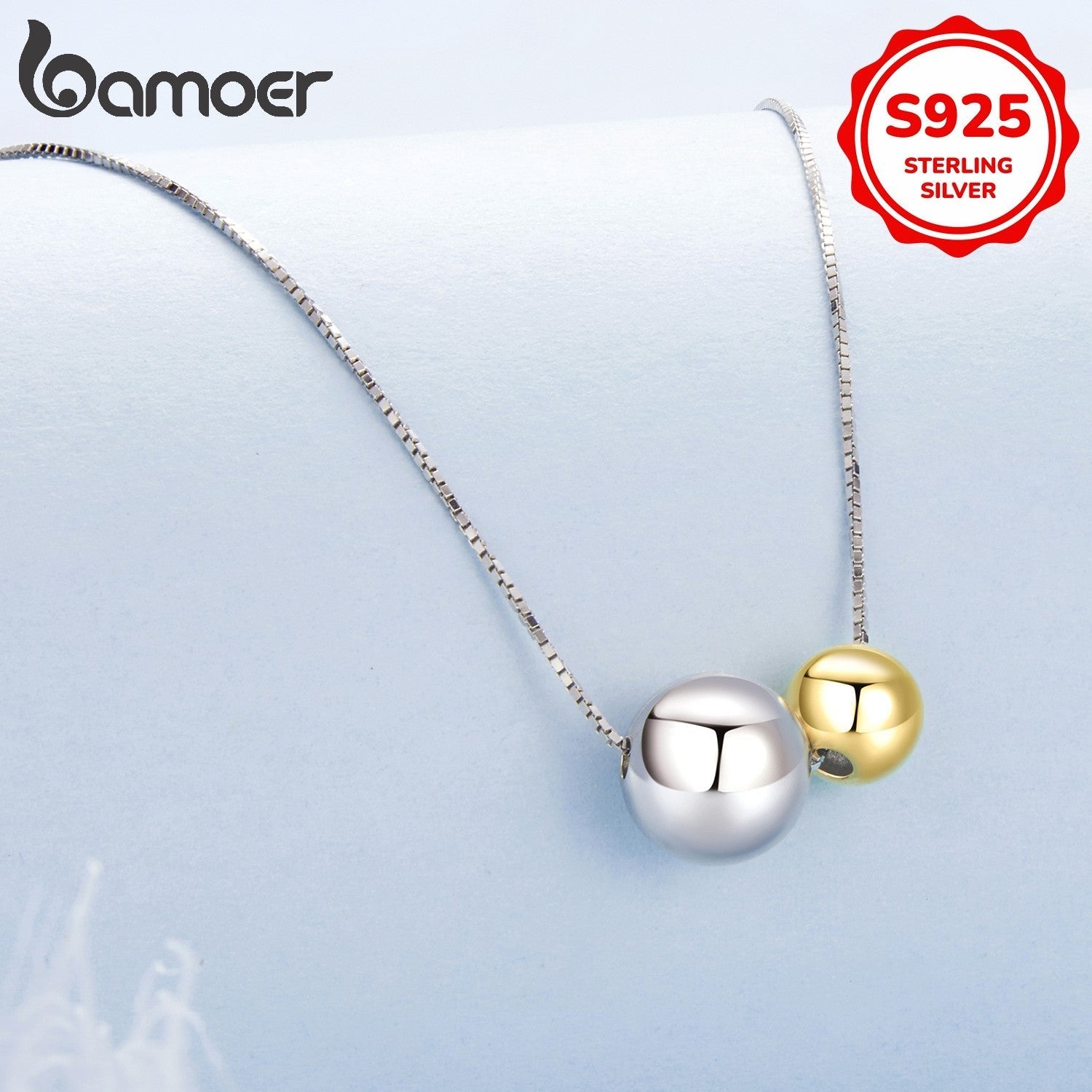 Women's Necklace Sterling Silver Pendant Beaded Dainty Elegant Jewelry