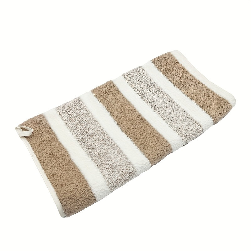 Coral Velvet Towel Wide Dark Print Absorbent Hair Drying