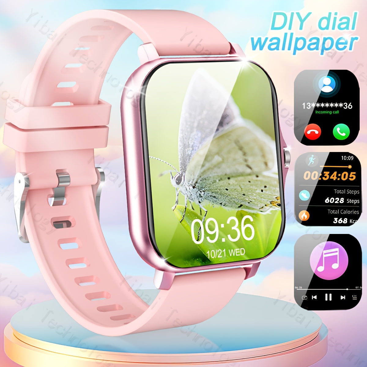 Sports Smartwatch for Men and Women 1.83-Inch HD Screen Fitness Tracker Voice Assistant