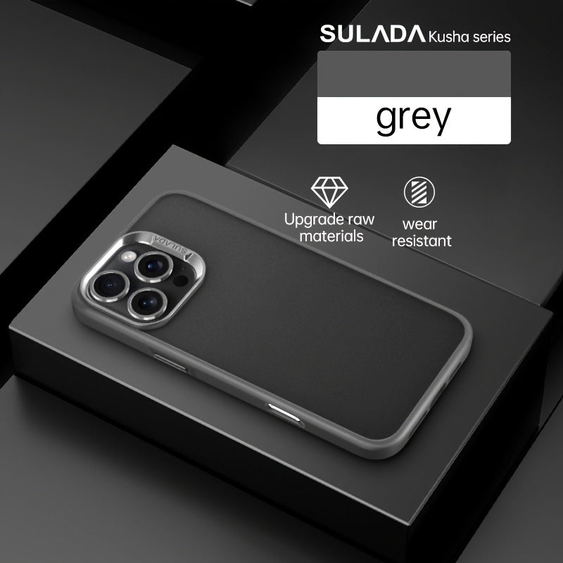 Luxury Matte Electroplated Phone Case for iPhone 16 Pro Max Solid Color Full-Body Protection