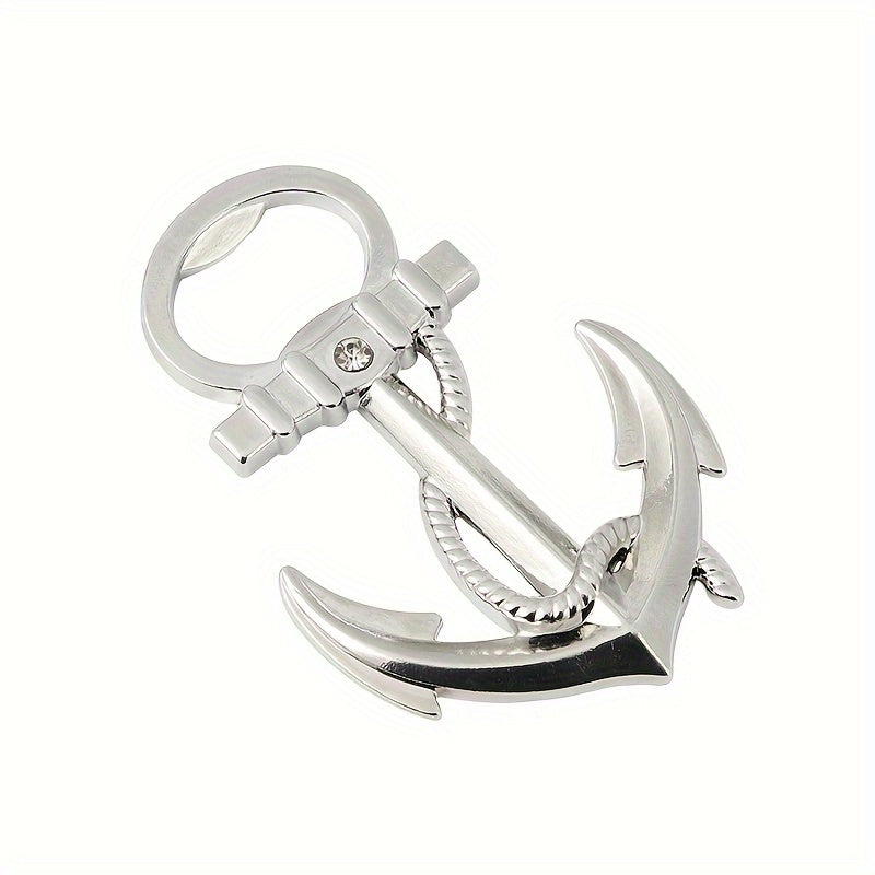 Rose Gold Alloy Wine Bottle Opener Modern Anchor Design Durable Metal No Power Needed