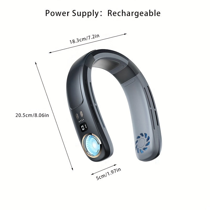 Mini Hanging Neck Fan Portable Wearable Halter Fan 4000mAh Cool Design