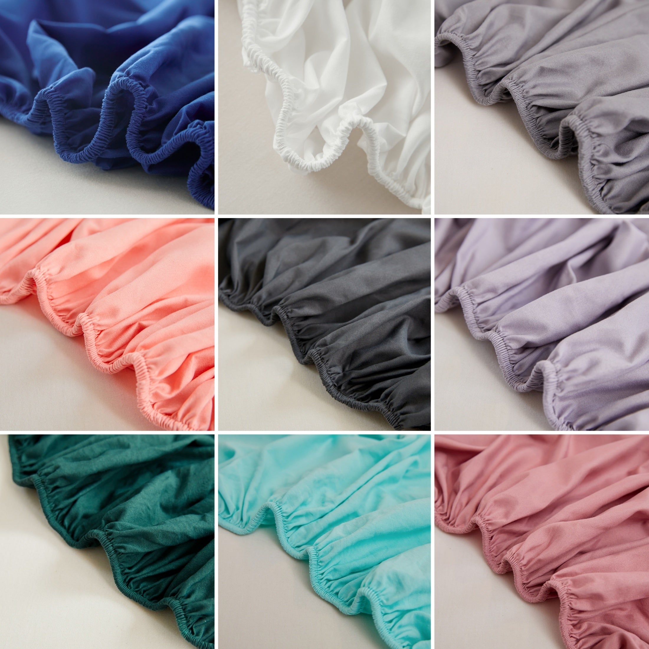 Juego de sábanas ajustadas de poliéster cepillado con 2 fundas de almohada, con bolsillo profundo, ropa de cama