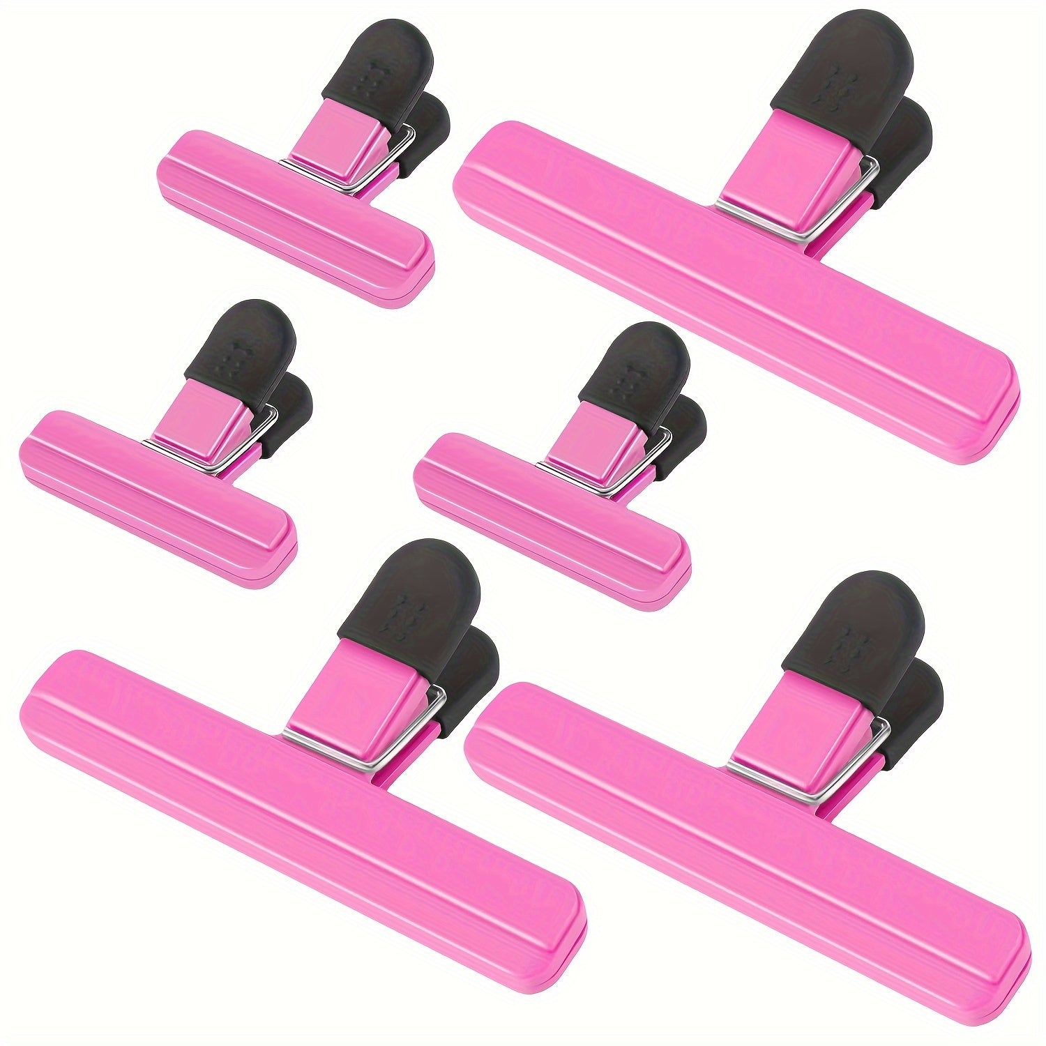 Namlikka chidamli saqlash uchun 6 ta qayta ishlatiladigan oziq-ovqat sumkasi yopish kliplar to'plami