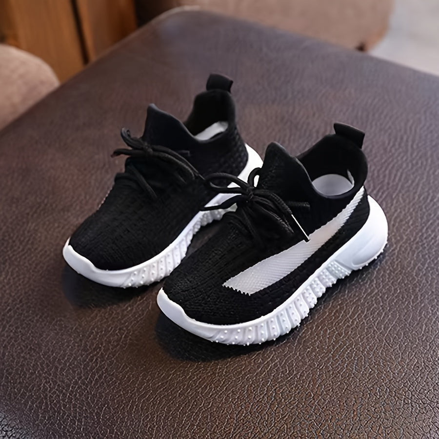 Kids Casual Flat Sneakers for Boys and Girls All-Season Fabric Slip-On Round Toe