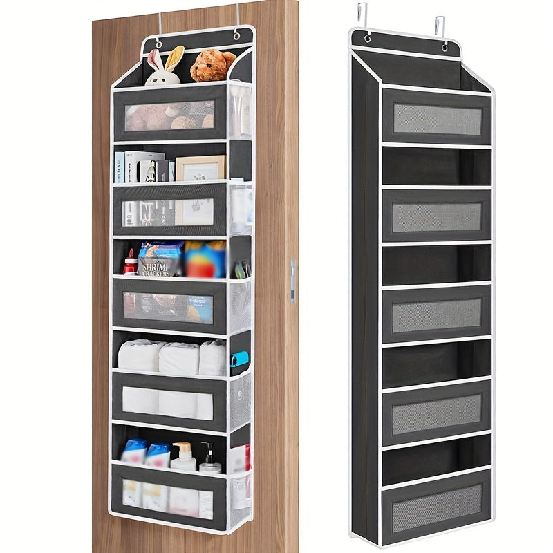 Five-Shelf Hanging Storage Organizer with Large Capacity Pockets for Bedroom Bathroom Pantry