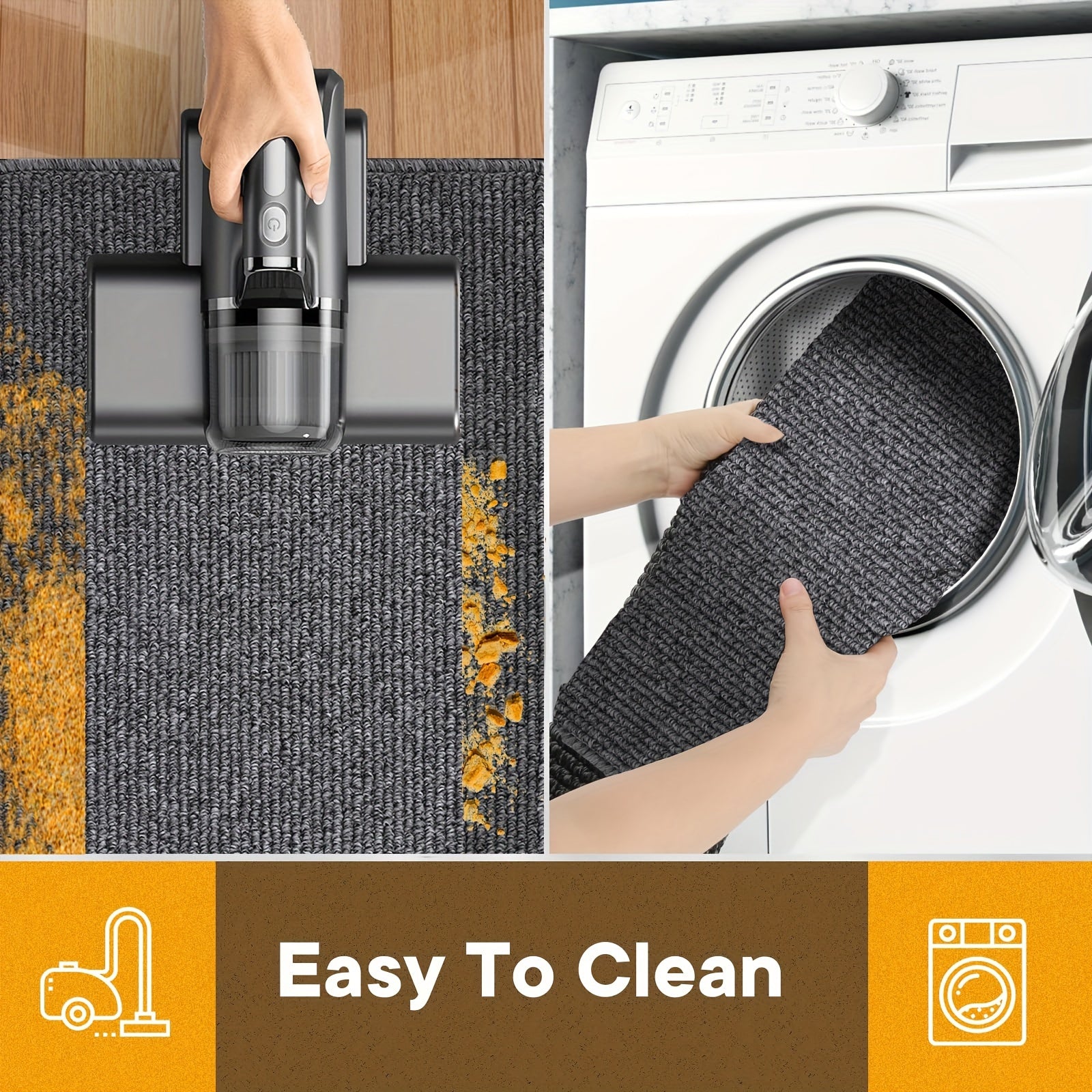 Anti-Skid Entryway Mat Durable Low Profile Rug Non-Slip Backing Stain-Proof