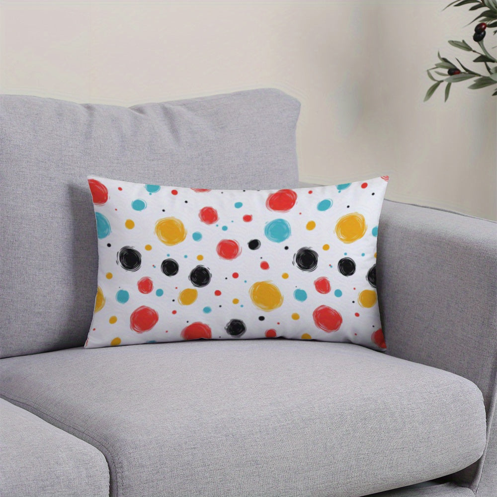 Zamonaviy Dot Graffiti Throw Pillow Cover Qisqa Short Plush Yumshoq Yostiq qoplami uchun Sofadan to'shakga, Avtomobil, Yashash xonasi