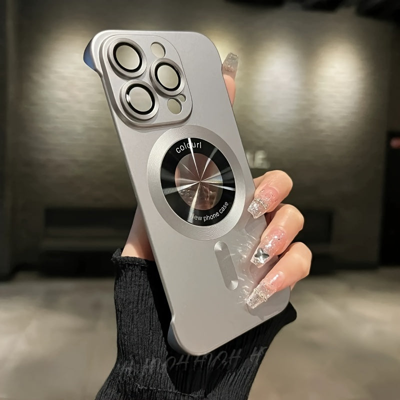 Ultra-Thin Frosted Phone Case with Built-In Lens Protection for iPhone 12 to 16 Pro Max