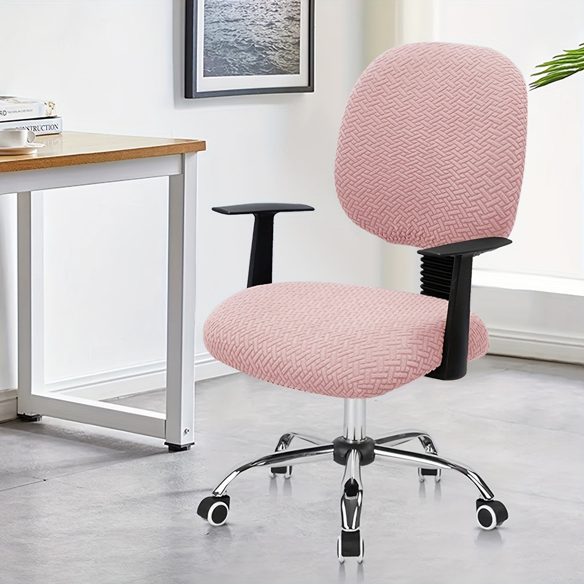 2-Piece Office Chair Slipcover Set for Living Room and Home Office Protection