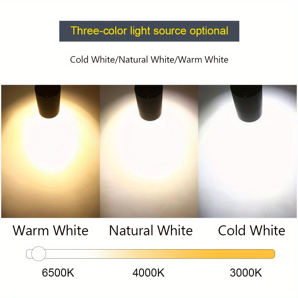 4-Piece LED Track Light Set 12W 20W 30W 40W Adjustable for Home and Store