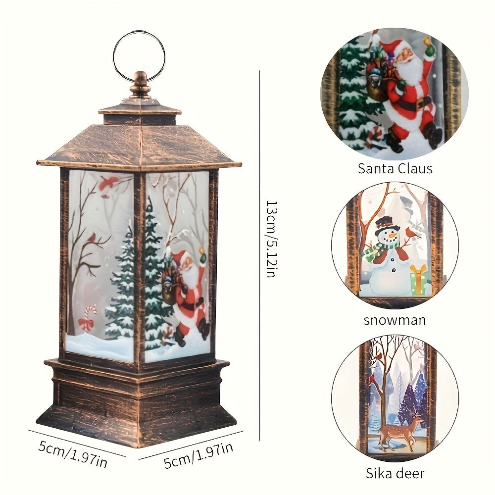 Set of 3 Christmas LED Tea Lights Santa Elk Snowman Indoor Holiday Decor