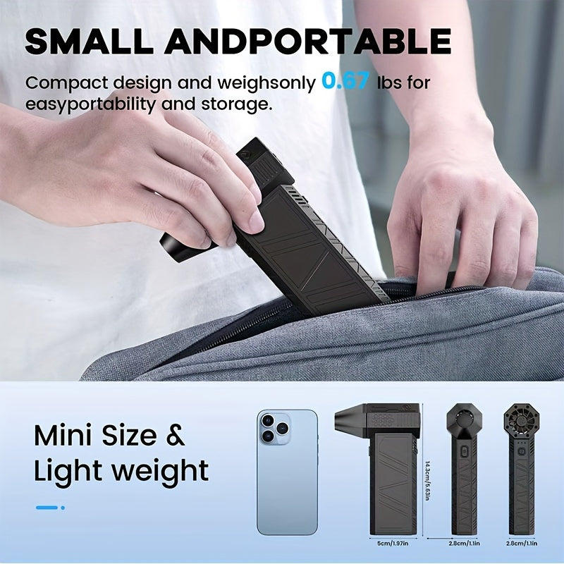 Black High-Speed Fan with 52 M/S Wind Speed and Brushless Motor