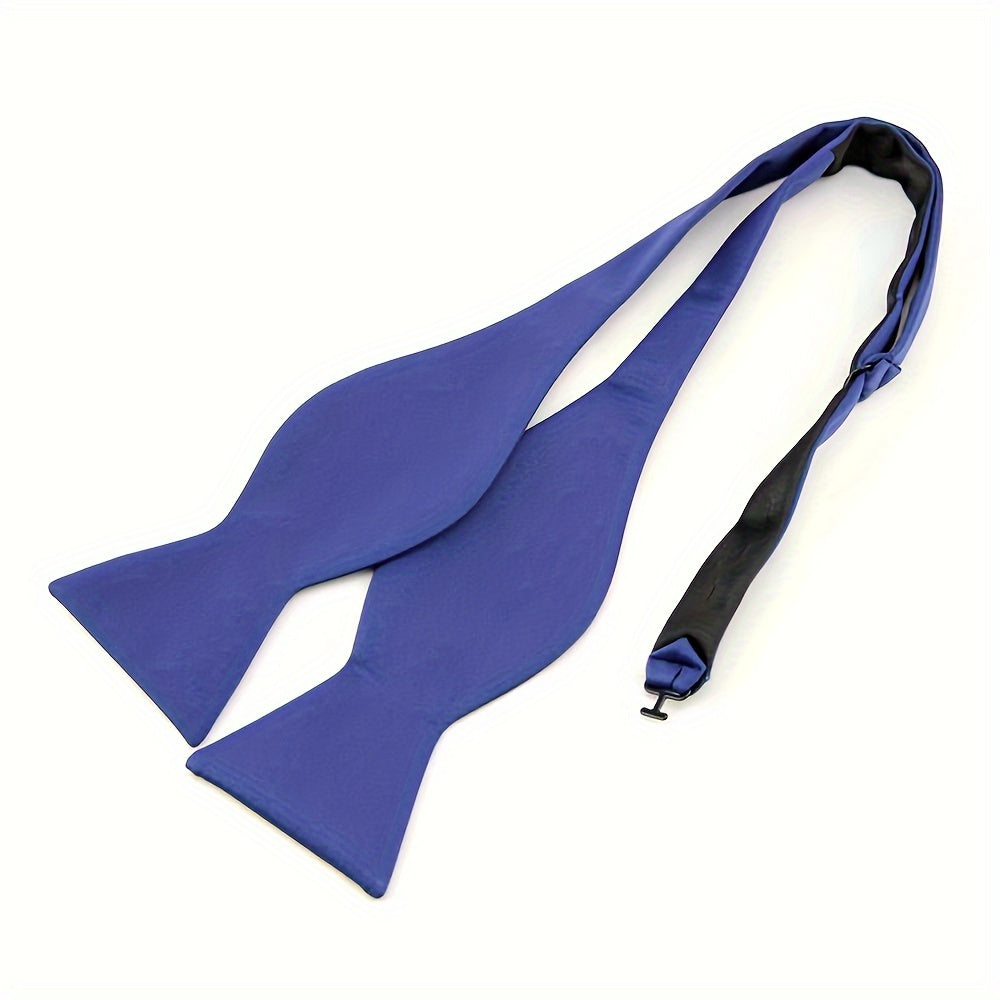 Men's Bow Tie for Weddings and Formal Events Black Satin Adjustable Accessory