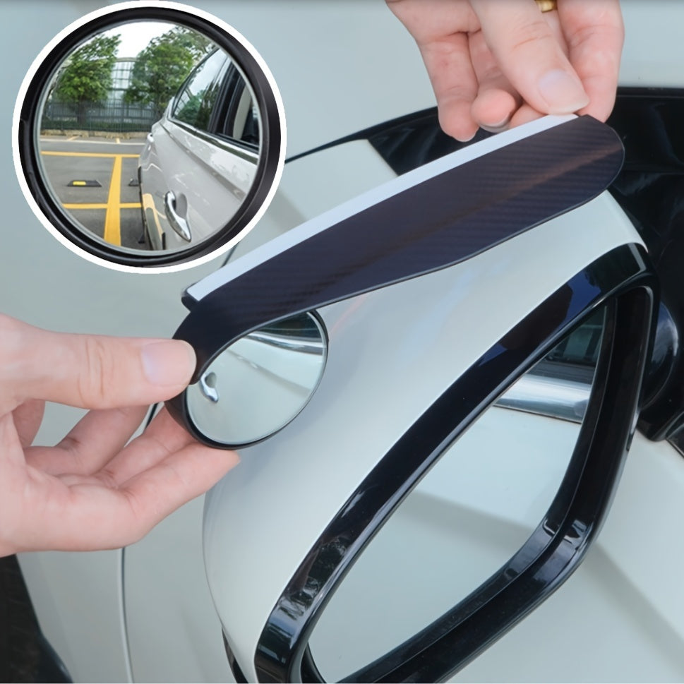 2 Packs Car Blind Spot Mirrors Rain Cover Rearview Expand View Safety