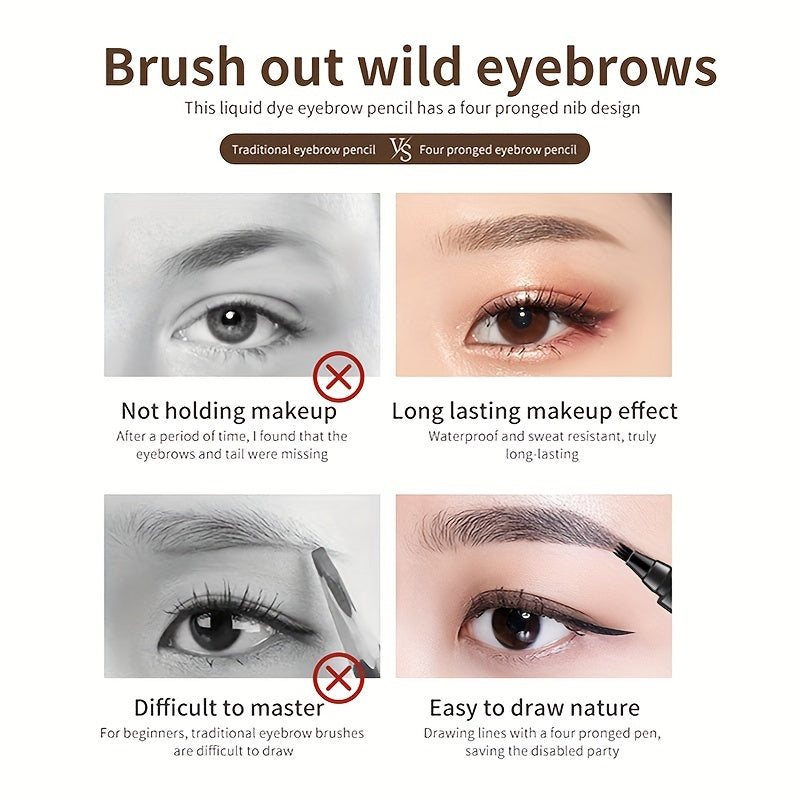 Женский водостойкий жидкий карандаш для бровей для моделирования и заполнения