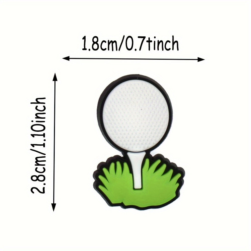 Unisex PVC golf uslubidagi poyafzal charm'lari ulgurji qumli sandal dekoratsiya to'plami