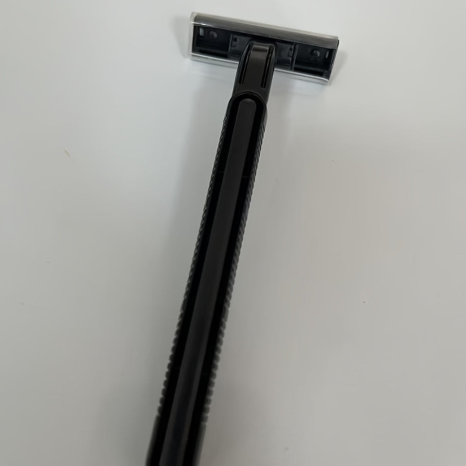 Maquinillas de afeitar desechables de doble hoja para hombres, pack de 10 o 20 con tira lubricante, azul y negro