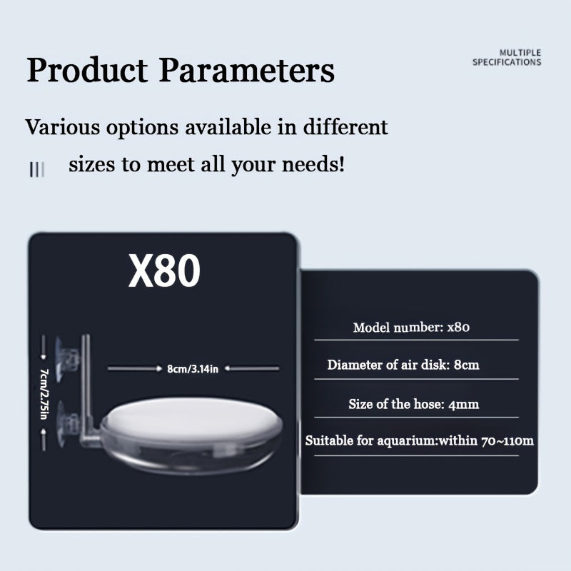 Aquarium Air Stone Kit Nano Bubble Diffuser with Quiet Control Valve for Fish Tanks