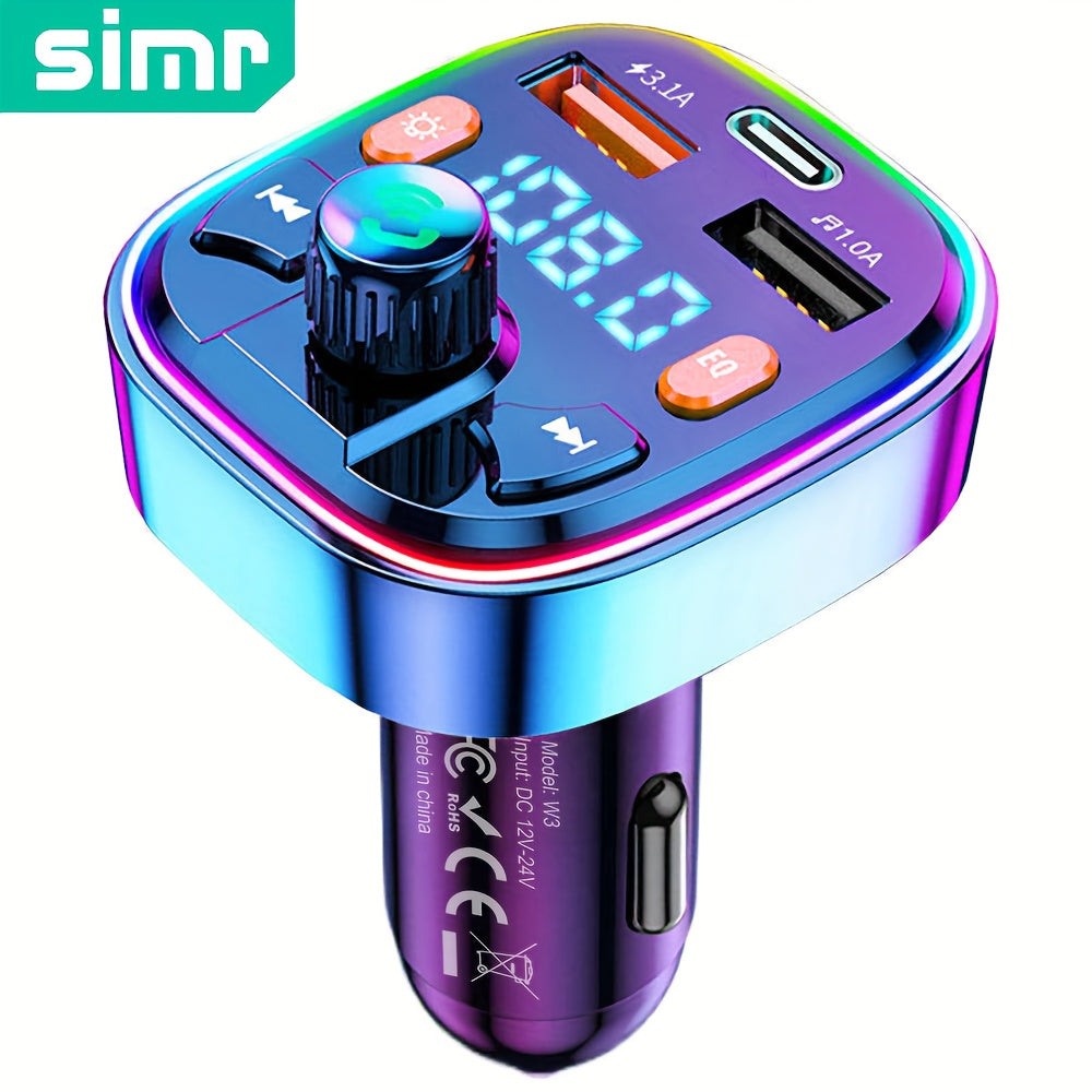 Wireless Car FM Transmitter MP3 Player Dual USB Fast Charger LED Backlit