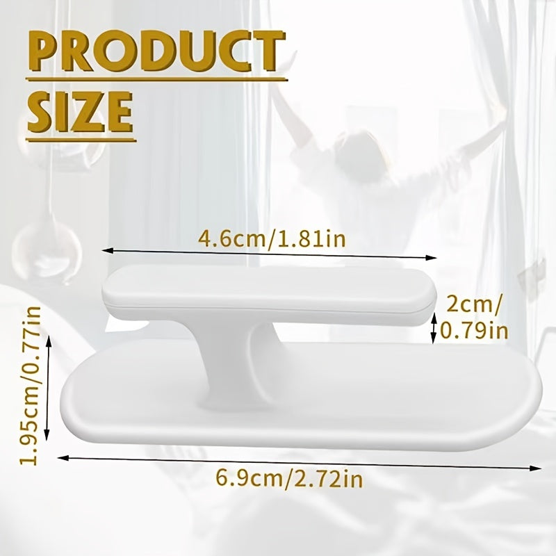 2 Pieces Curtain Holdback Hooks Self-Adhesive Wall Mount Decor for Curtains and Room
