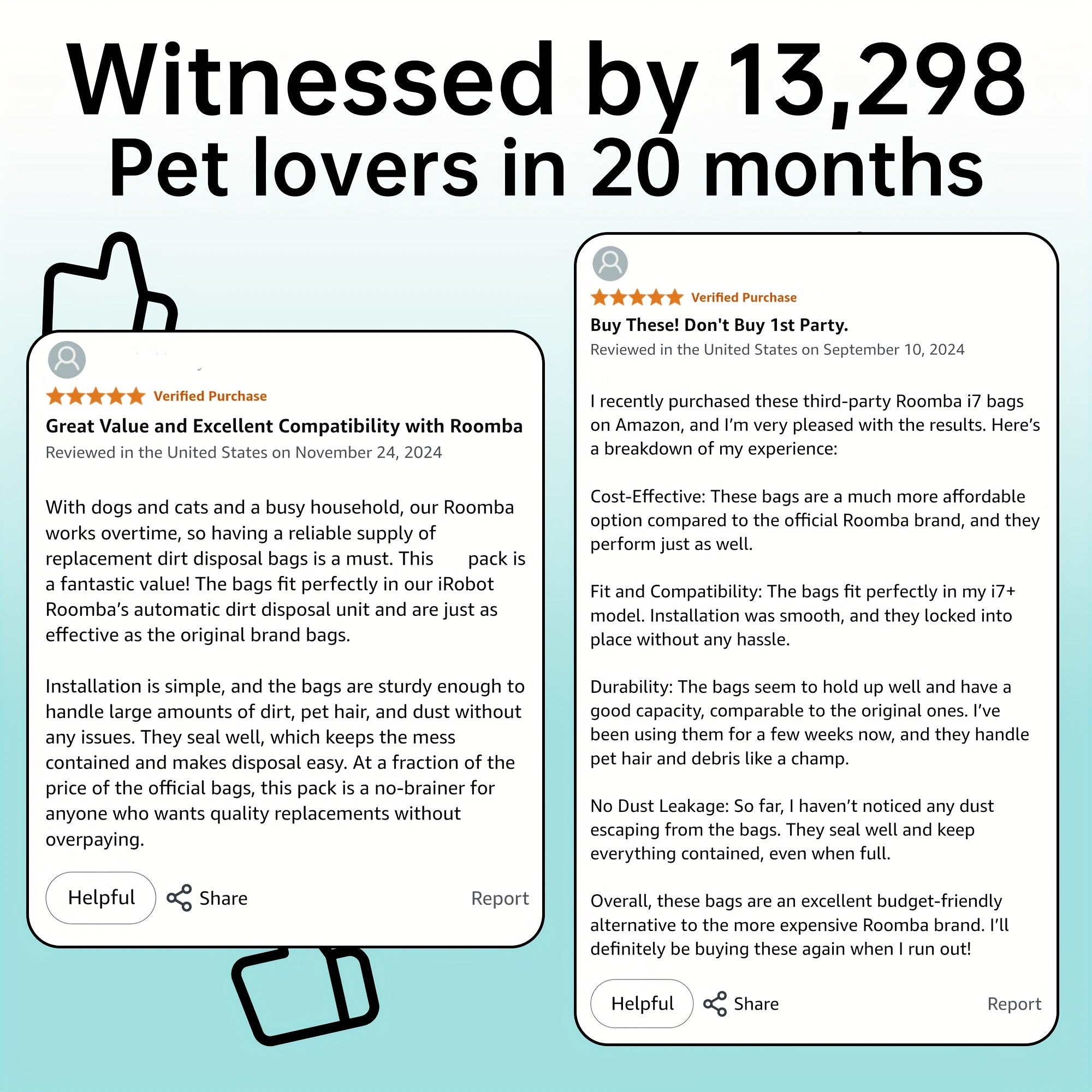 Replacement Dust Bags for Robot Vacuum High-Efficiency Cloth Filtration