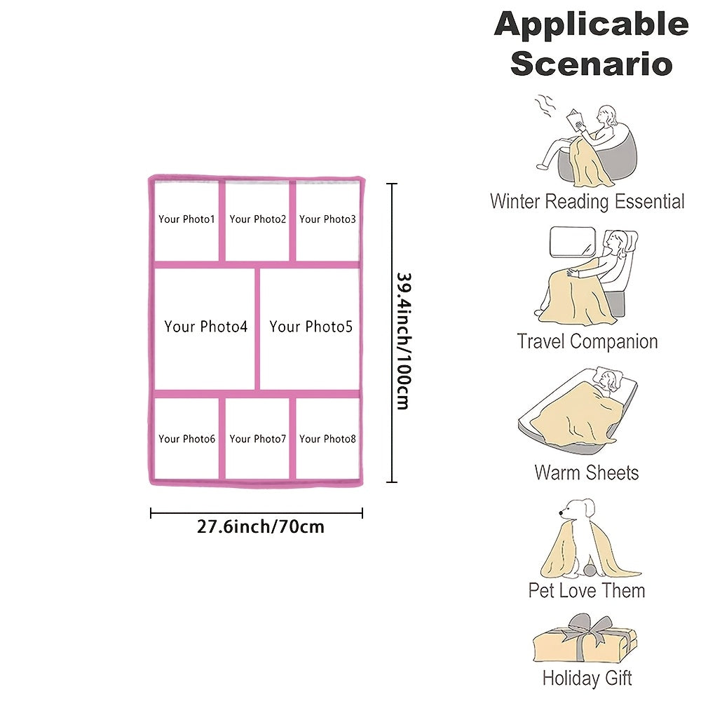 Индивидуальное фланелевое одеяло с фотографией, мягкое теплое одеяло с памятью для пар, семей, дивана, кровати, кемпинга