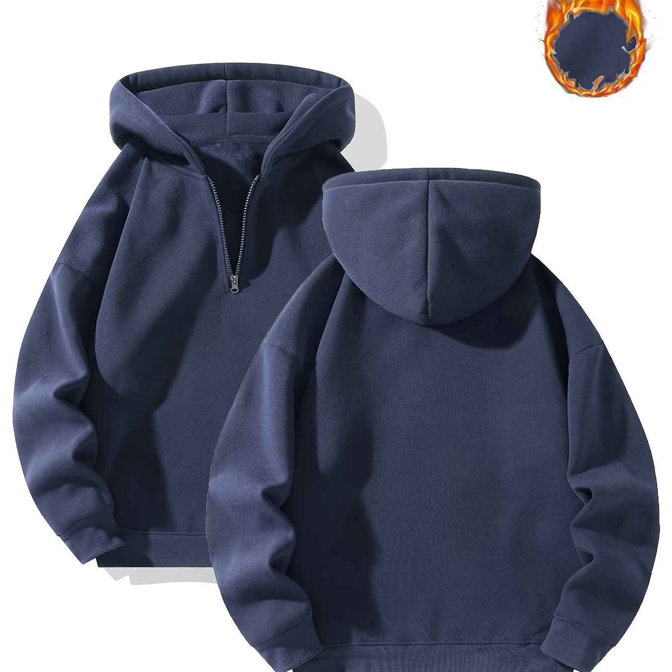 Pink Zip-Up Hoodie Made from Polyester with Long Sleeves Front Pocket Fall Winter