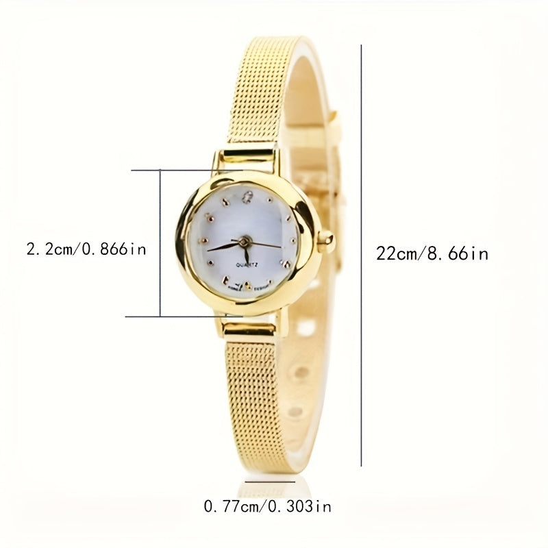 Women's Minimalist Steel Watch with Petite Dial and Compact Design