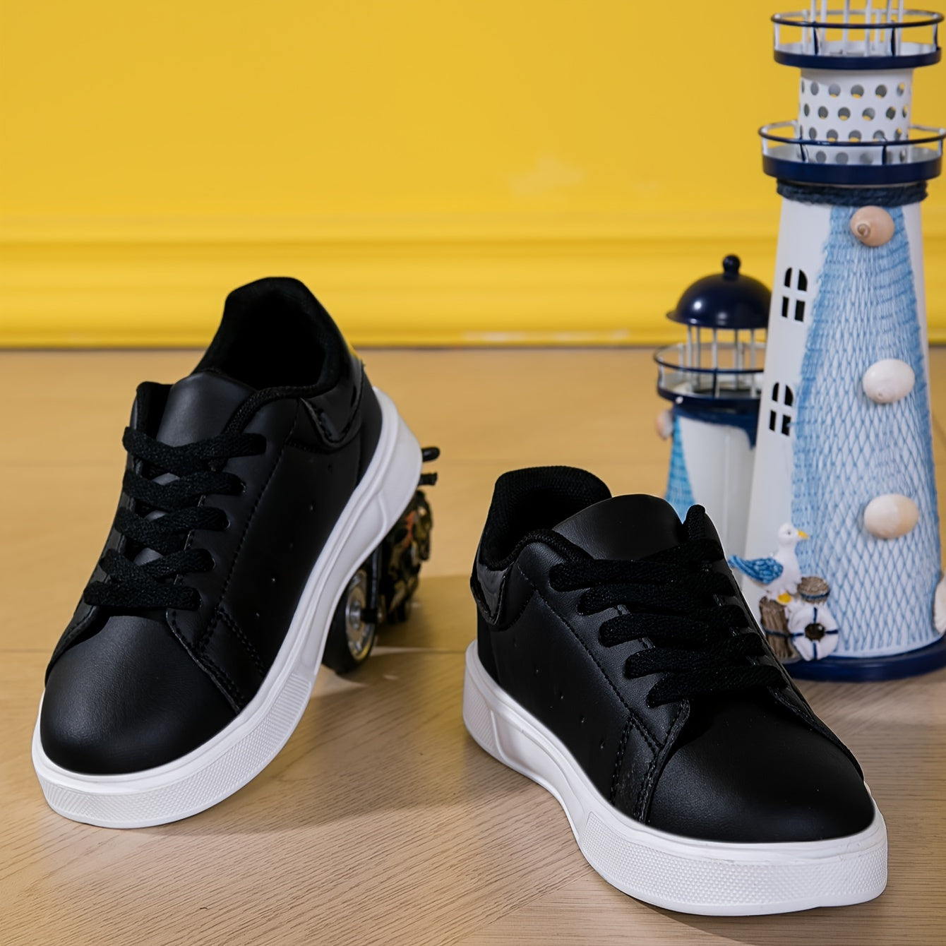Kids' All-Season Fabric Sneakers with EVA Sole and Lace-Up Closure