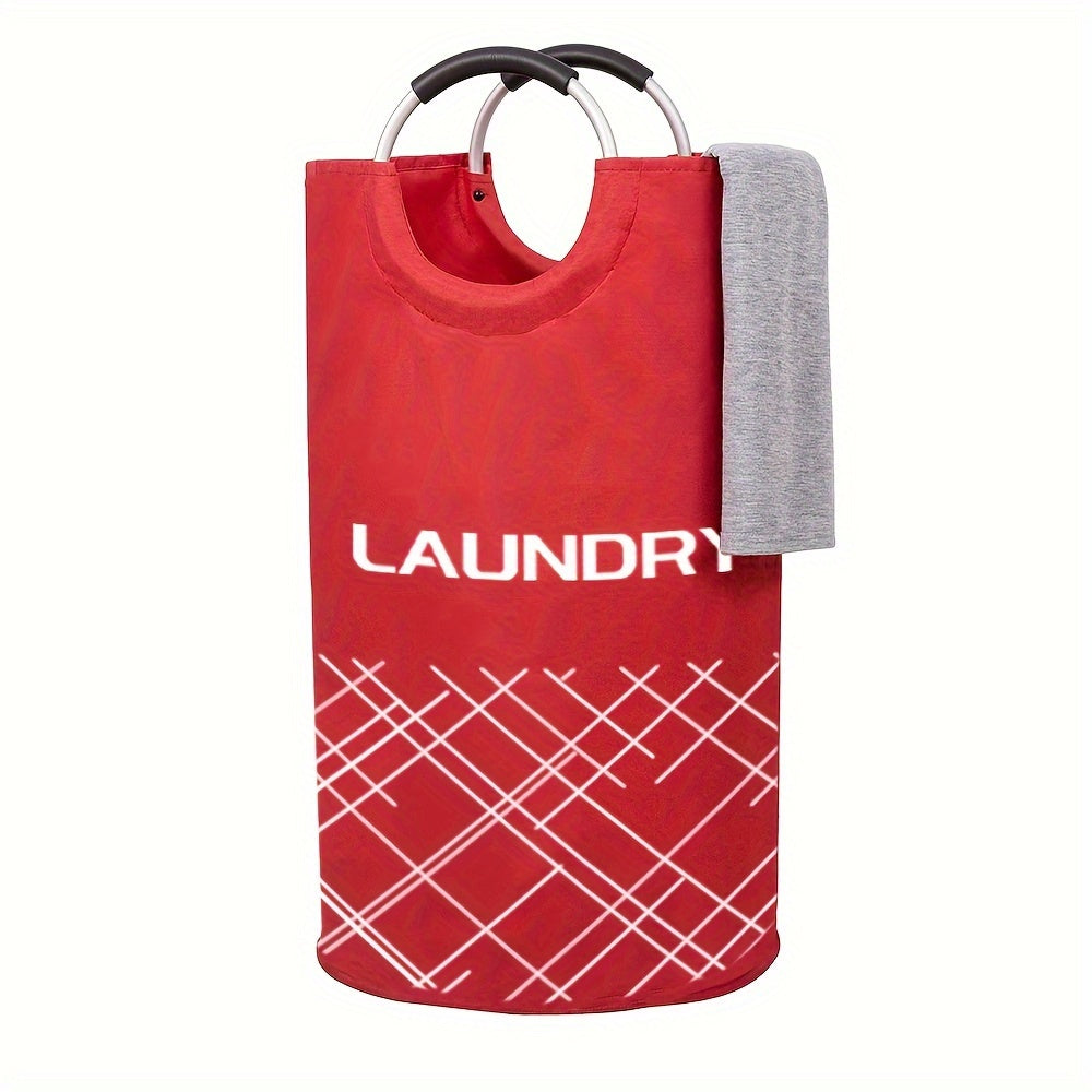Large Capacity Laundry Basket Waterproof Fabric Foam Handles Collapsible Tall Clothes Organizer