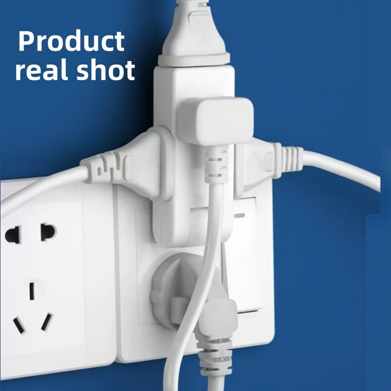 Европейский дорожный адаптер питания 4-в-1 с вращающейся вилкой, высокомощный преобразователь, белый