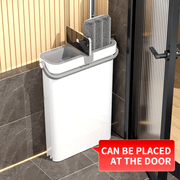 Uy tozalash mopu to'plami, chelak bilan, qo'l bilan yuvishsiz tekis mop, chang olib tashlovchi mop, ho'l va quruq mop, plitka va marmar pollarga mos, tozalash materiallari va asboblari bilan birga.