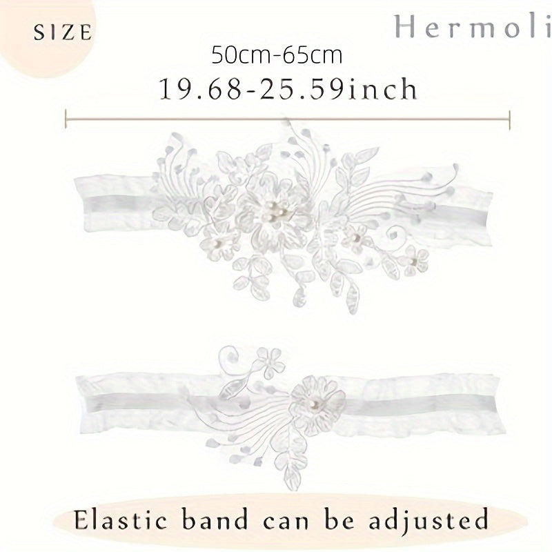 Kuyovlik tikanli marjonli garter to'plami, elastik bog'lam bilan, to'y uchun son va sonlar uchun oyoq va sonlar uchun aksessuarlar