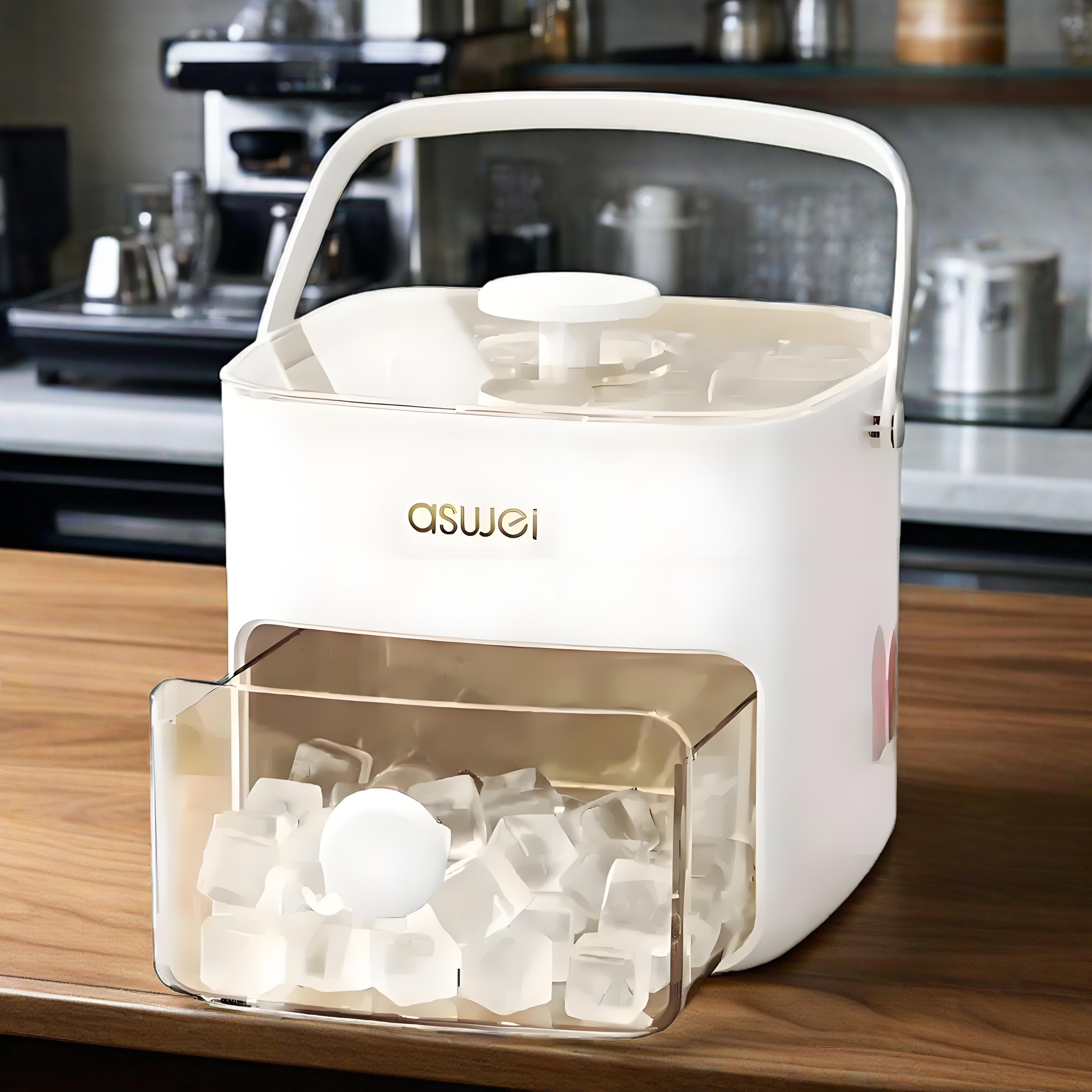 Portable Manual Ice Maker Large Capacity Produces 48 Cubes Summer Appliance