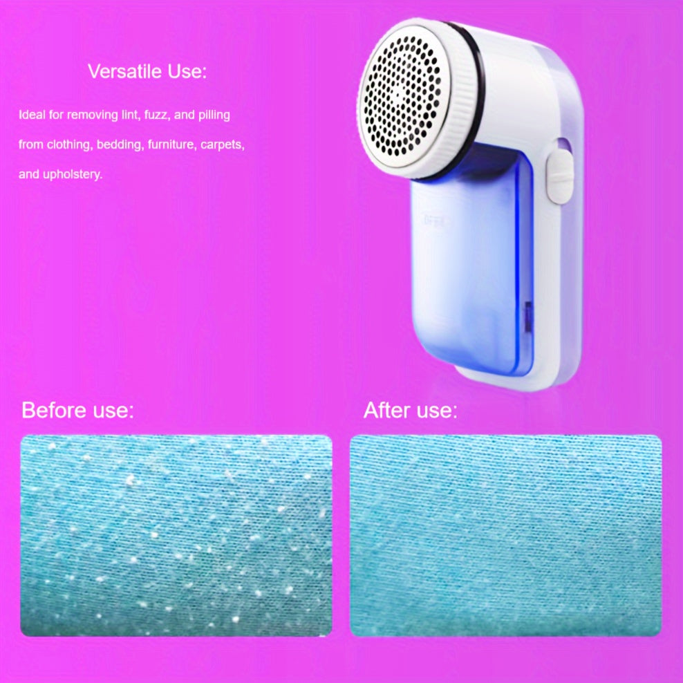 Battery-Operated Fabric Shaver for Removing Lint Fuzz and Pilling from Clothes Bedding Furniture Carpet