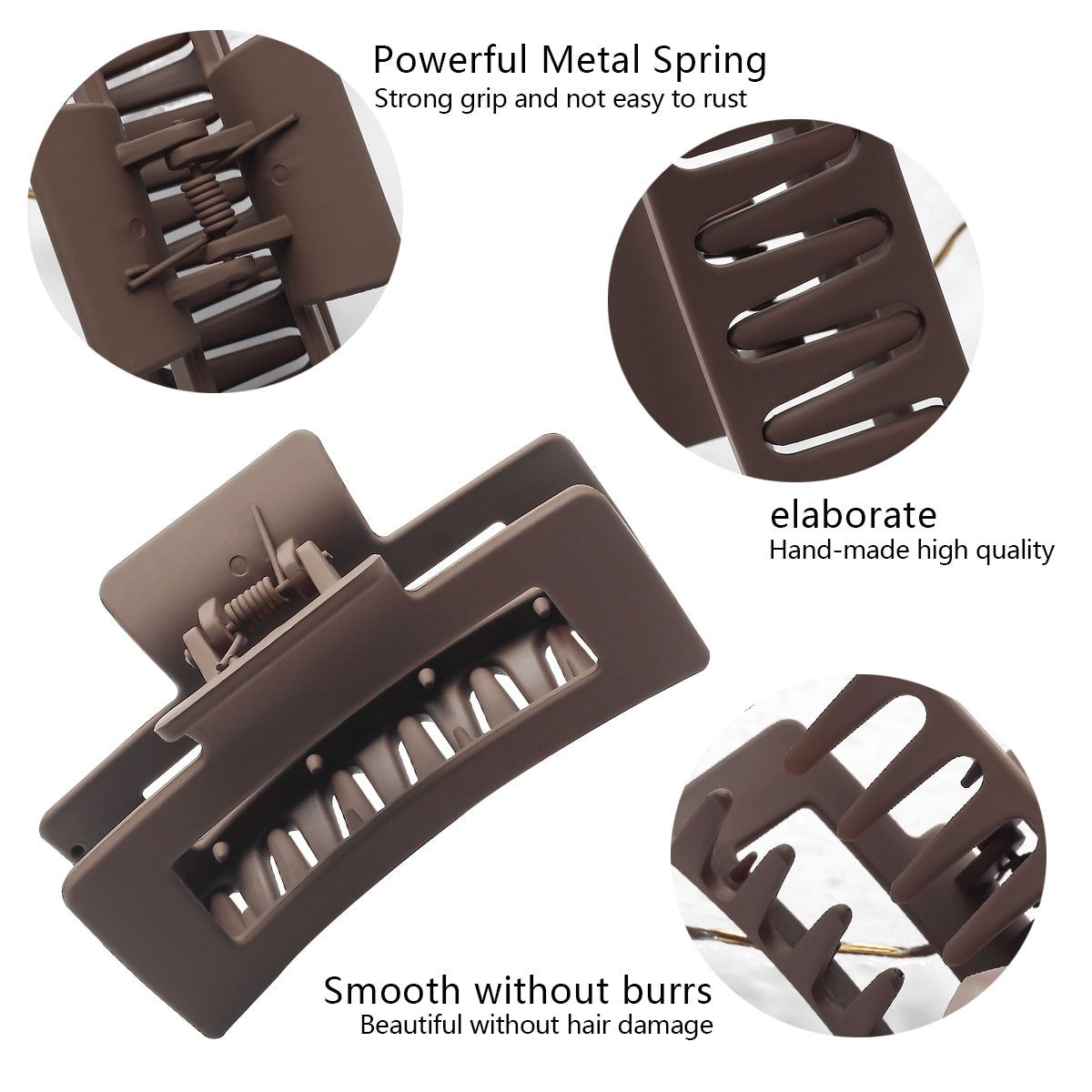 Set of 10 Hair Claw Clips Strong Grip Non-Slip Matte Finish for Thick Hair