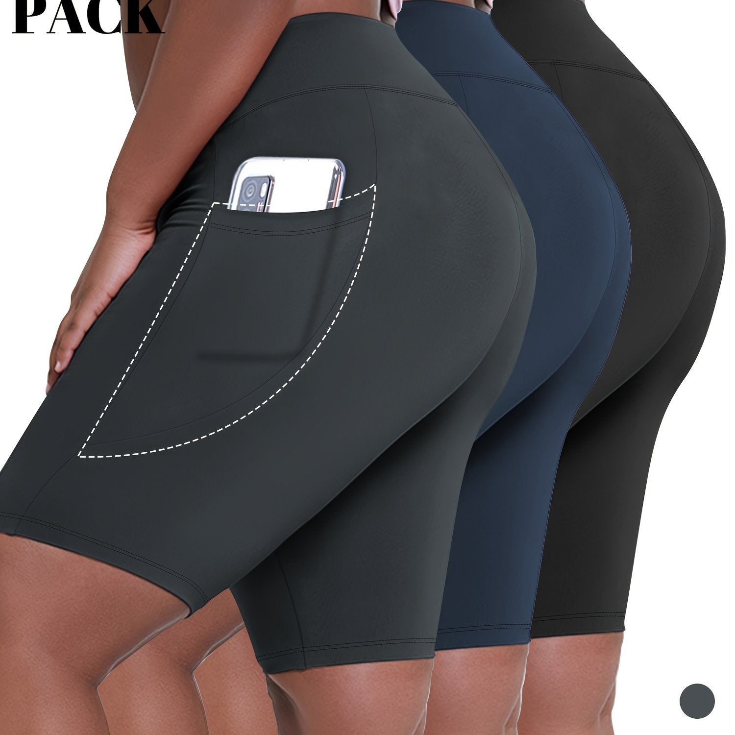 Conjunto de pantalones cortos cortos para mujer, transpirable, poliéster, talla grande, ropa deportiva de verano