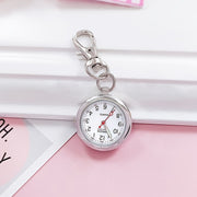 Nurse Student Pocket Watch with Keychain Hook and Clear Dial