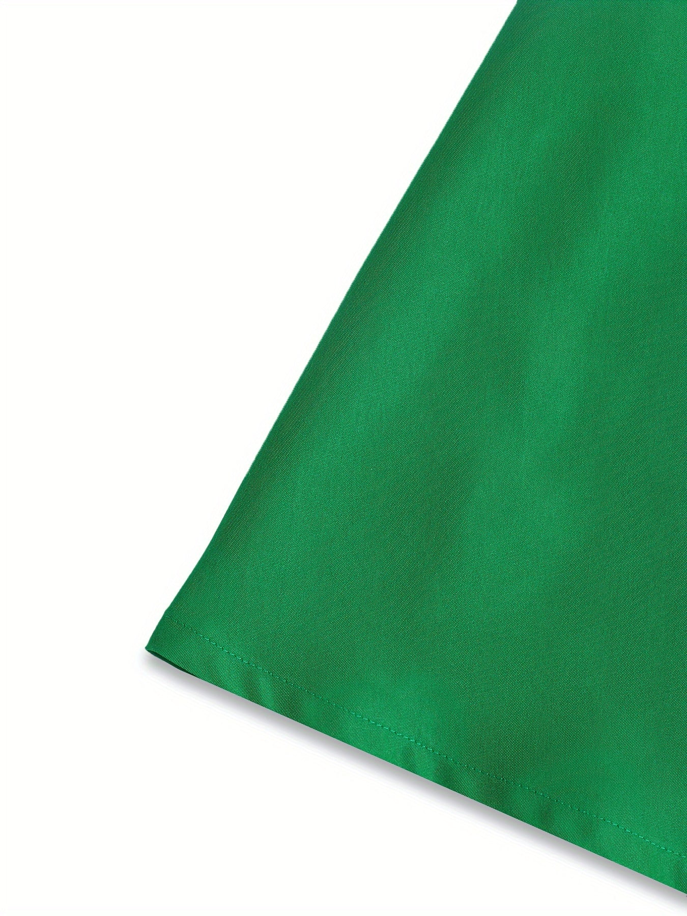 Solid Color Short Sleeve Dress with Button Front for Women