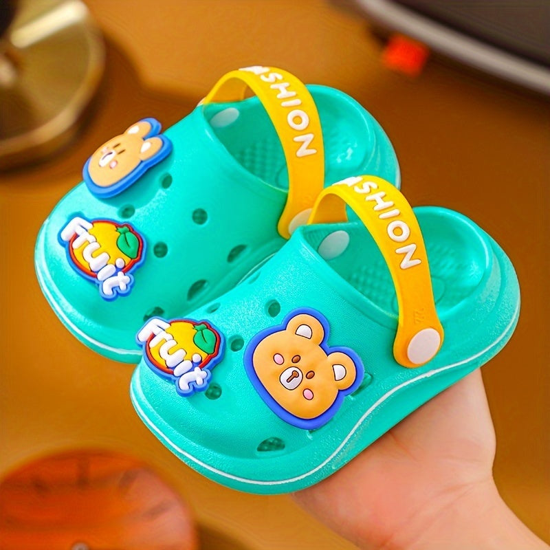 Kids' Cartoon Clogs and Mules Breathable PVC Slip-On Sandals for Boys and Girls