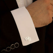 Personalized Stainless Steel Cuff Clips for Men with Custom English Letters for Daily Wear or Gifting