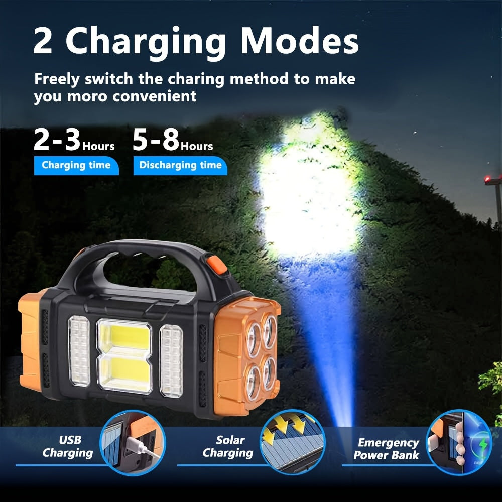 Portable Camping Lantern with Emergency Light Solar USB Rechargeable 200 Lumens