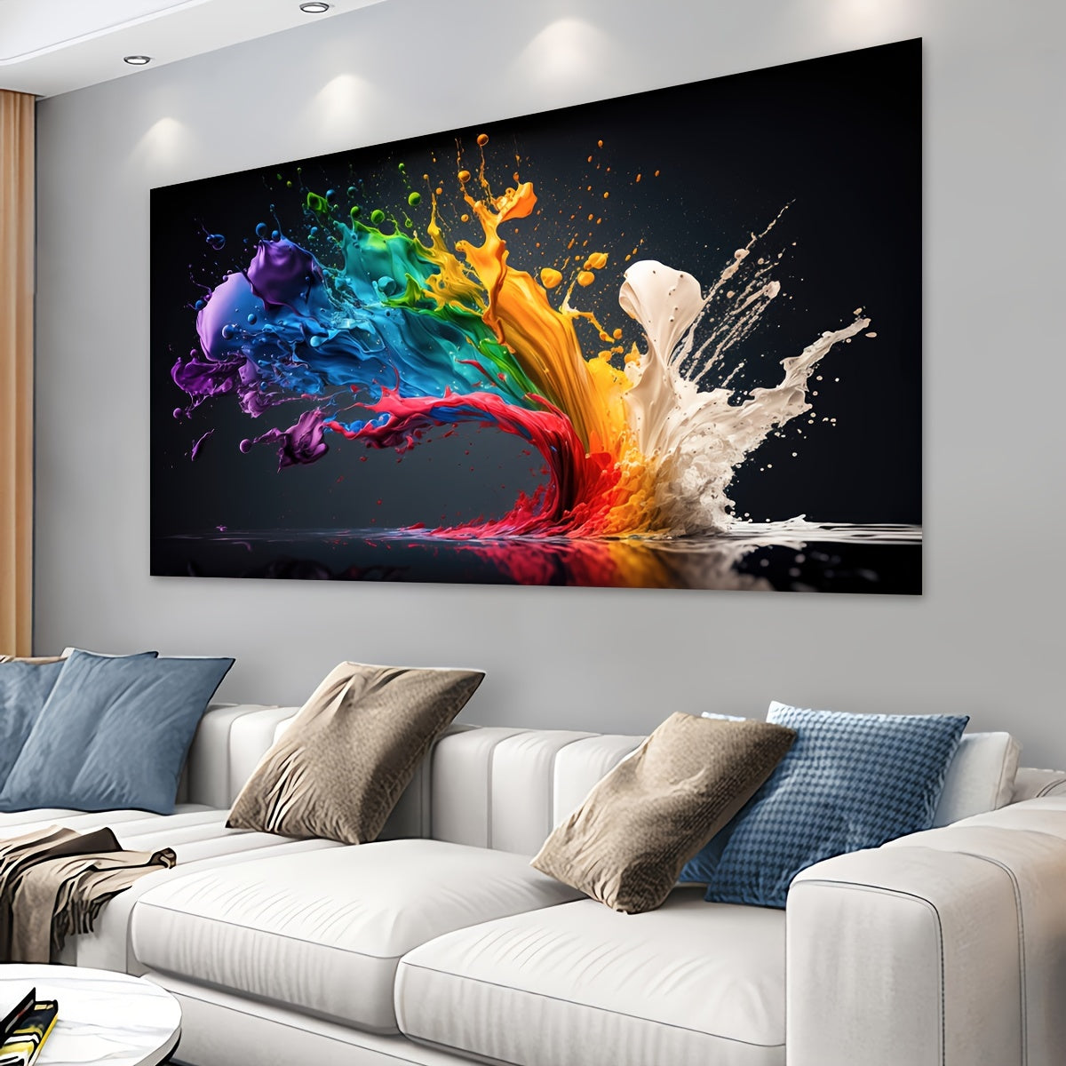 Colorful Pigment Canvas Wall Art Poster for Home Decor Bedroom Office Kitchen Bar