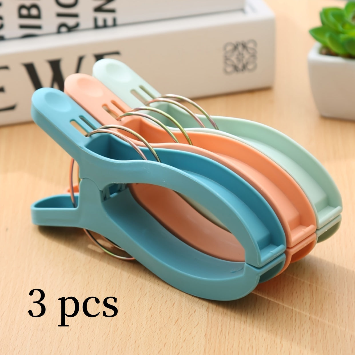 Juego de 6 pinzas de ropa de plástico extra grandes a prueba de viento para secar y uso en exteriores